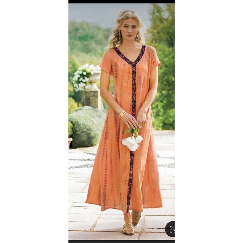 Soft surroundings sunset Bali dress M